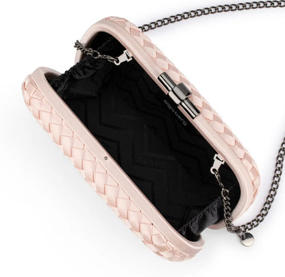 Evelyn Woven Clutch - Blush