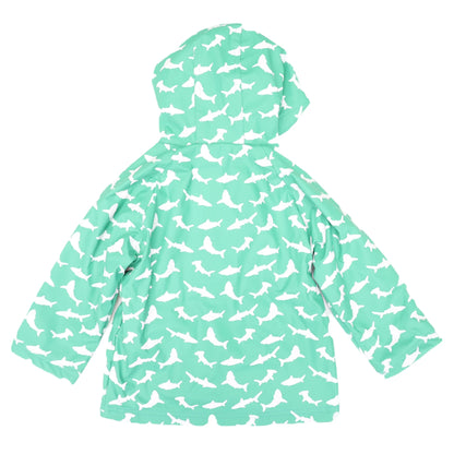 Colour Change Raincoat - Green Shark