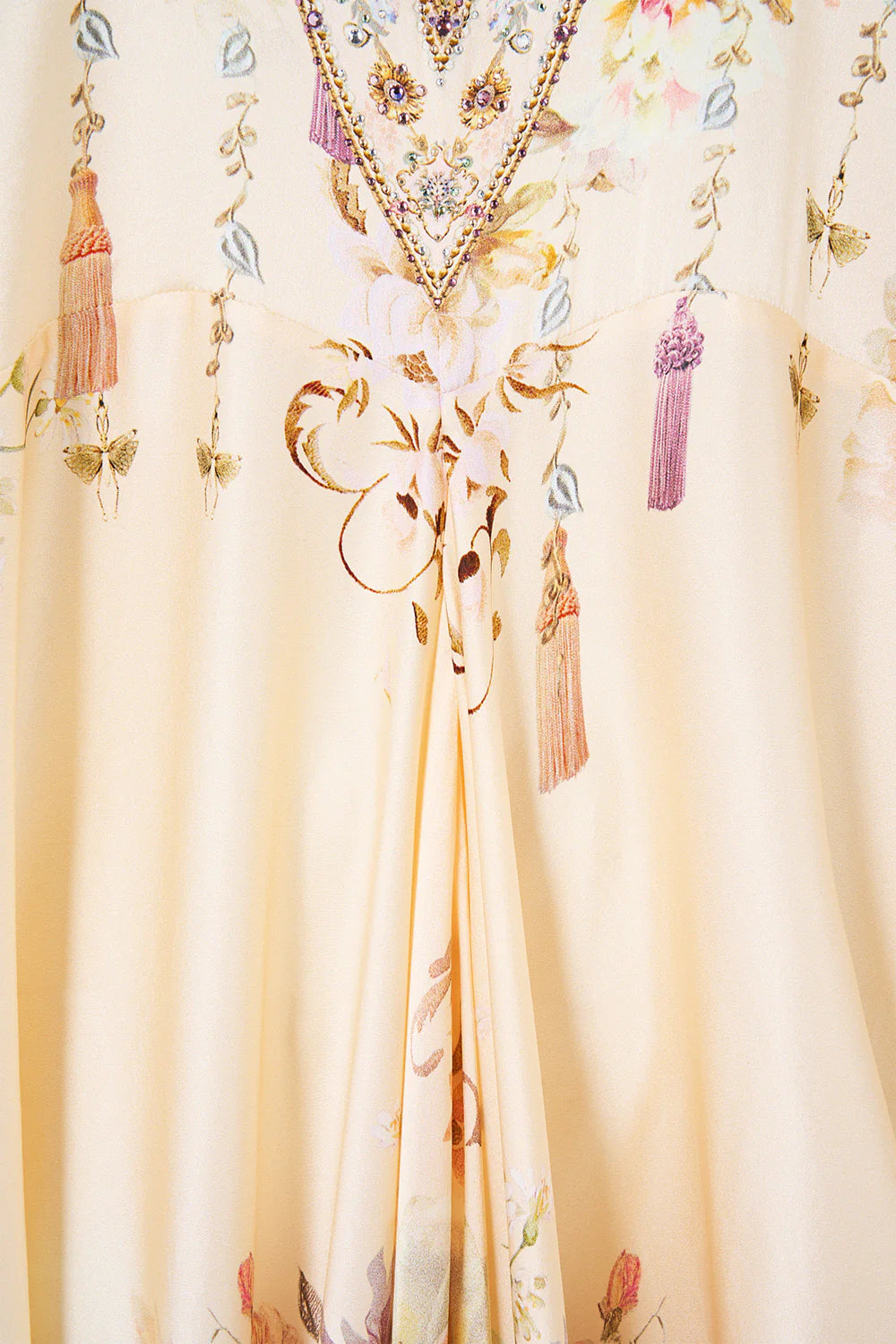 T Shaped Long Kaftan - Adorned in Aranjuez