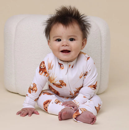 Lion Organic Snugglesuit Convertible Romper