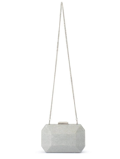 Avery Faceted Clutch - Silver