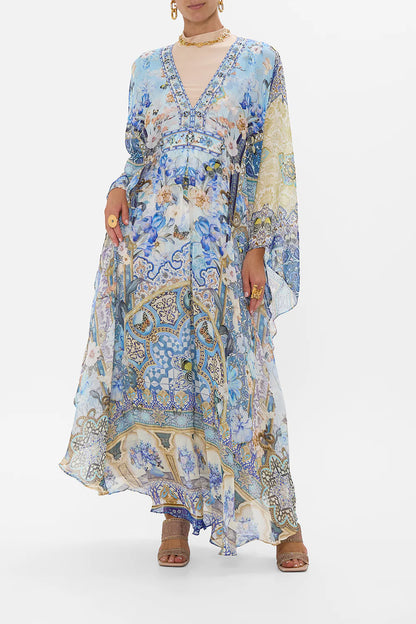 Al Manial Palace Memoirs Long Kaftan With Waist Detail