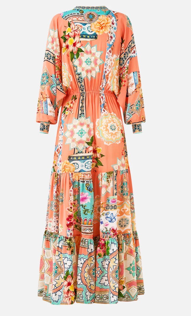 Tiered Shirtdress With Wide Waist Tie - Meet Me in Mallorca