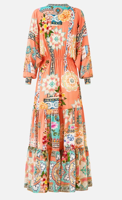 Tiered Shirtdress With Wide Waist Tie - Meet Me in Mallorca