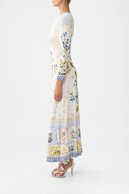Gathered Jersey Dress Botanical Ballads
