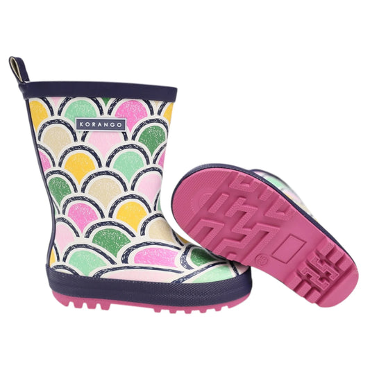 Kids Rain Boots - Arch Mermaid Green