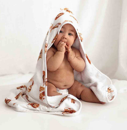 Lion Organic Hooded Baby Towel