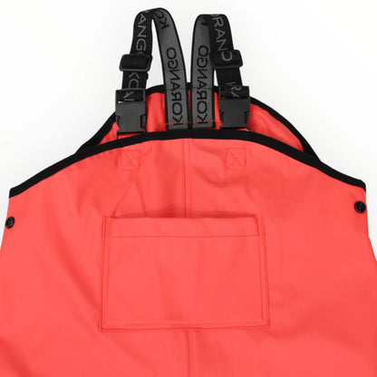 Waterproof Adjustable Rain Overalls - Red