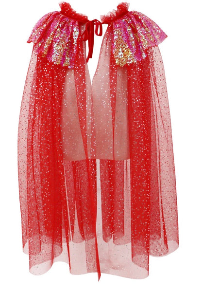 Twinkling Sequin Trim Cape