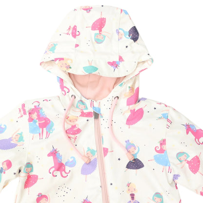 Rain Suit Dancing Unicorns - Cream