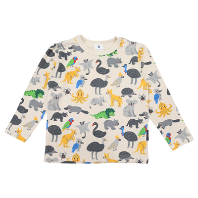 Australian Animal Tee - Beige