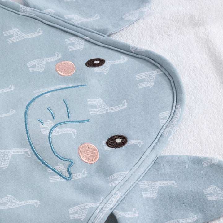 Organic Hooded Towel - Wild Safari/ Elephant
