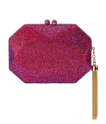 Matty Crystal Clutch - Red