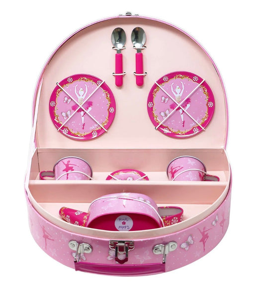 Butterfly Ballet Tin Tea Set