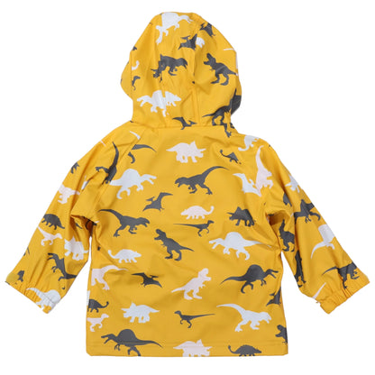 Colour Change Raincoat - Dinosaur Yellow