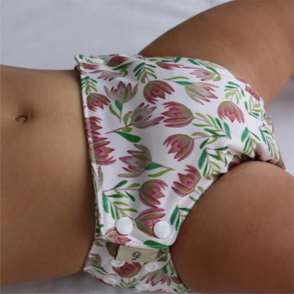 Side Snapping Cloth Nappy - Summer Sunset Print