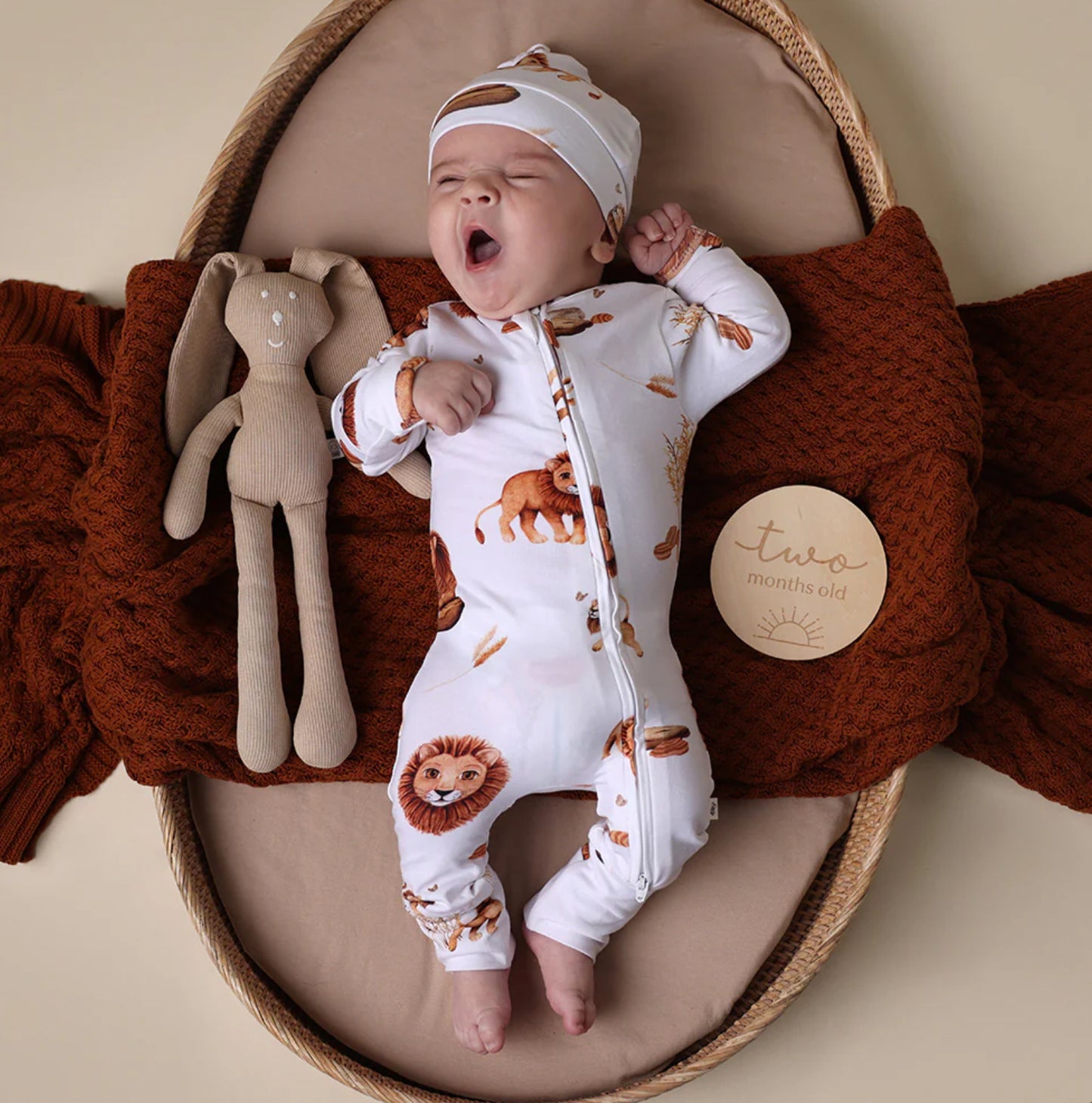 Lion Organic Snugglesuit Convertible Romper