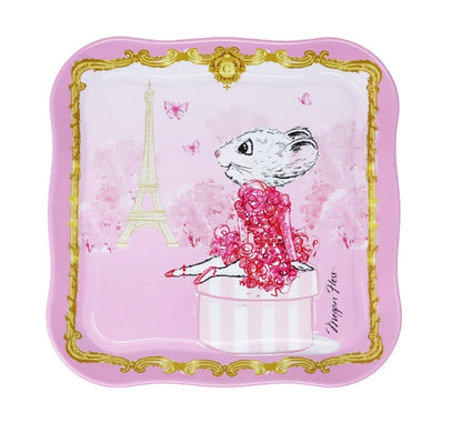 Claris The Chicest Mouse in Paris 11 Piece Tea Set with Woven Basket Limited Edition