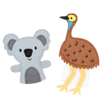 Australian Animal Finger Puppets - 2 Pack