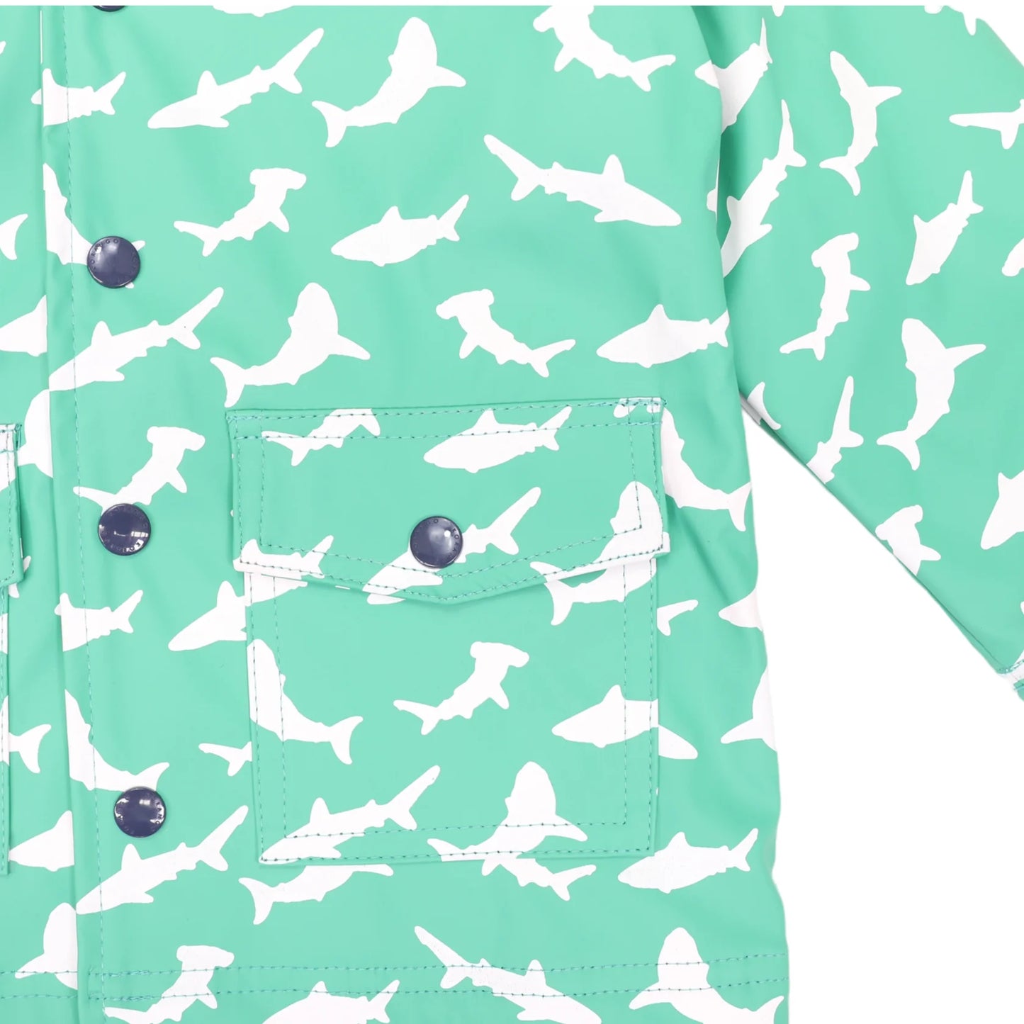 Colour Change Raincoat - Green Shark