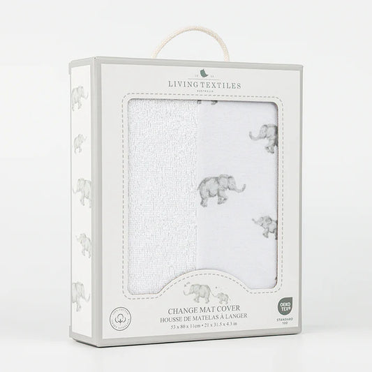 Jersey Change Mat Cover - Watercolour Elephant