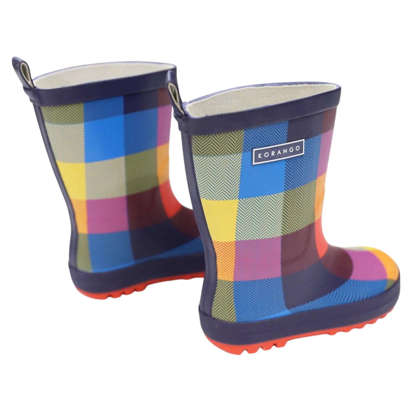 Kids Rain Boots - Red Check