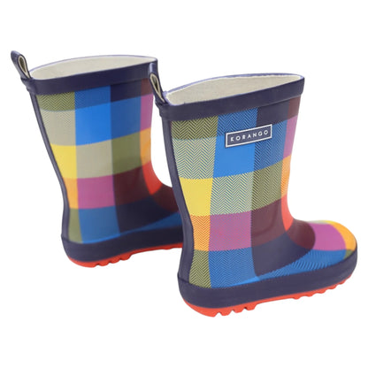 Kids Rain Boots - Red Check