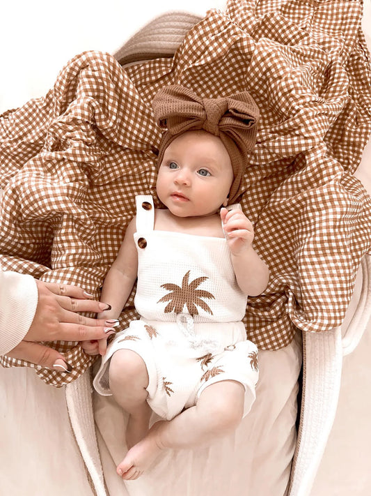 Unisex Baby Knit 2-Piece Set - Palm Tree