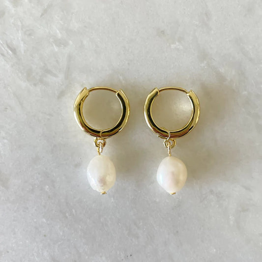 Ivy Pearl Earrings - Gold