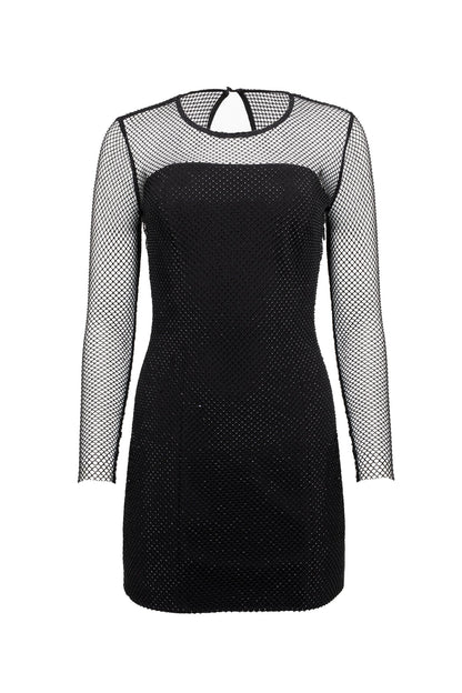 Silver Lining Mini Dress - Black