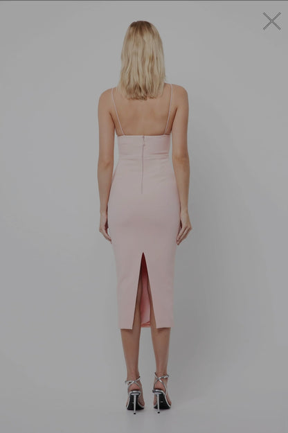 The Devoted Midi Dress - Blush Pink