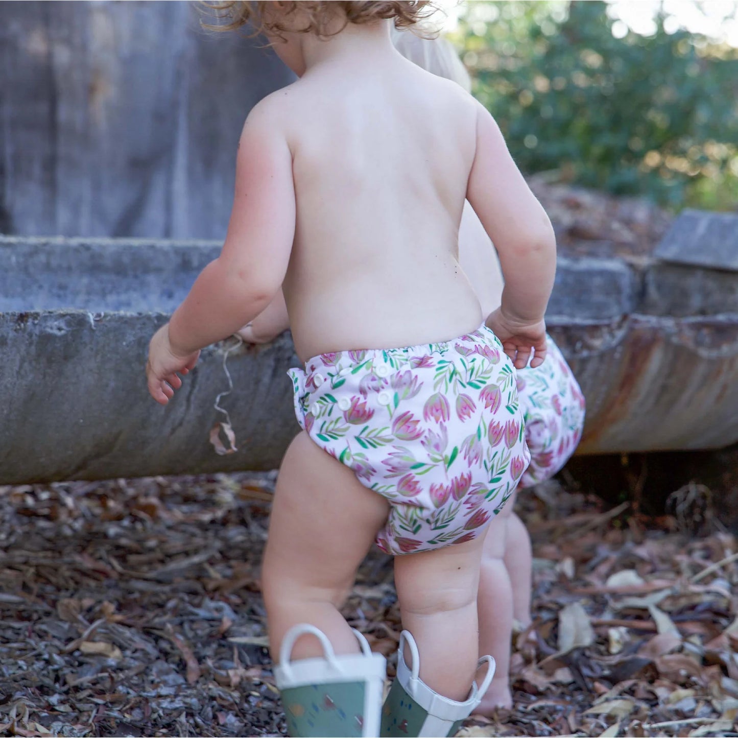 Side Snapping Cloth Nappy - Summer Sunset Print