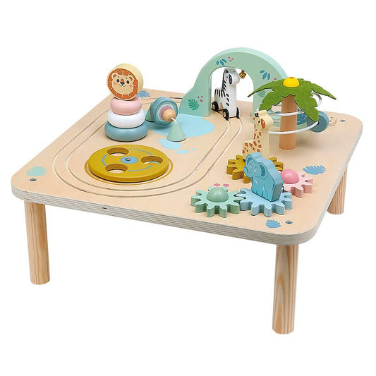 Wooden Safari Animal Activity Table