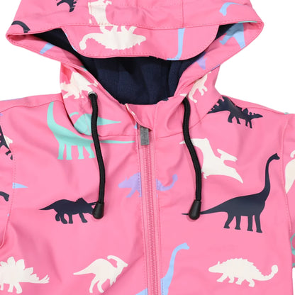 Rain Suit - Colour Change Dino - Hot Pink