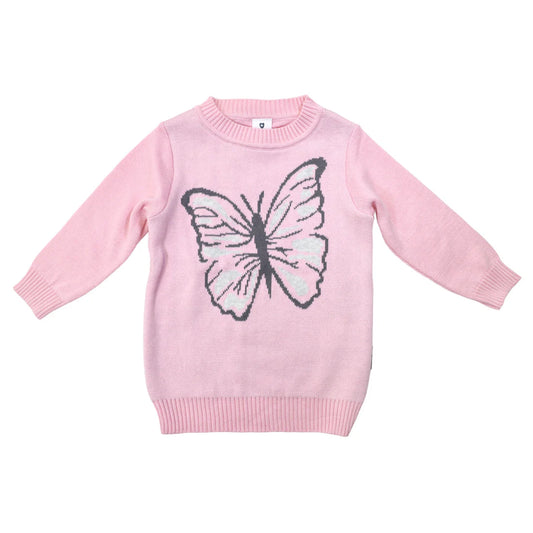 Butterfly Knit Sweater - Fairytale Pink