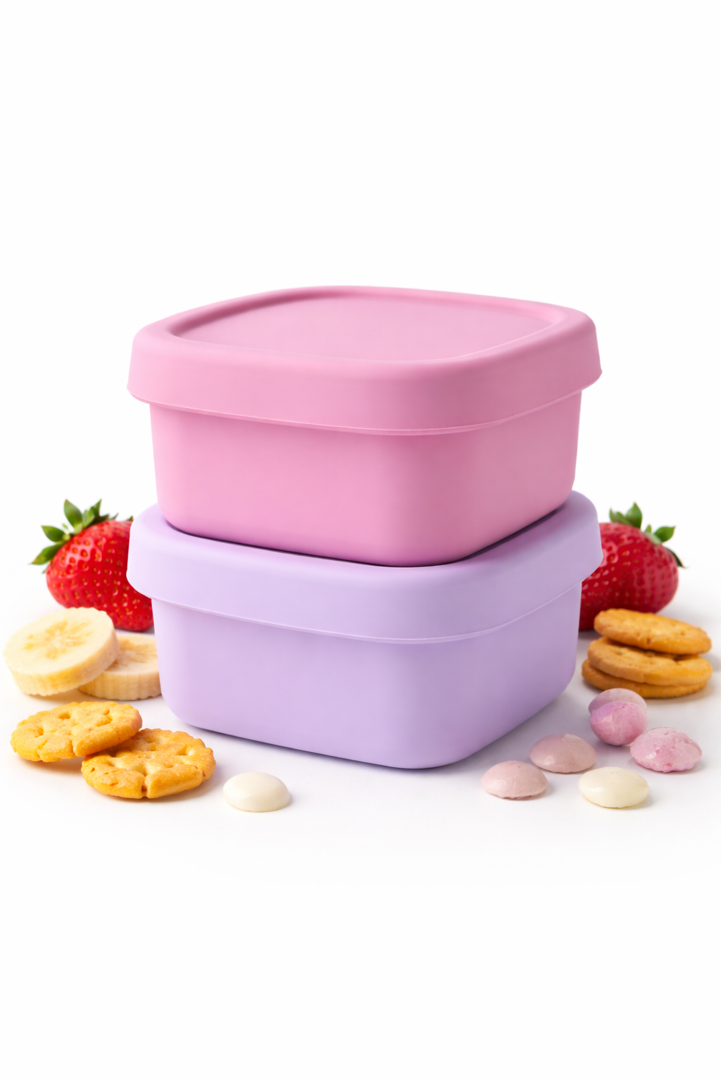 Silicone Snack Pods - 2 Pack (mixed colours)