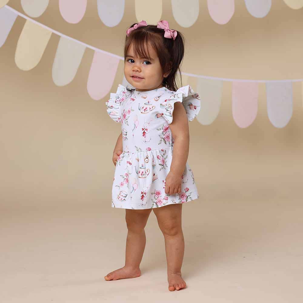 White Rabbit Short Sleeve Organic Dress
