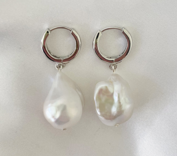 Marguerite Pearl Earrings - Gold & Silver