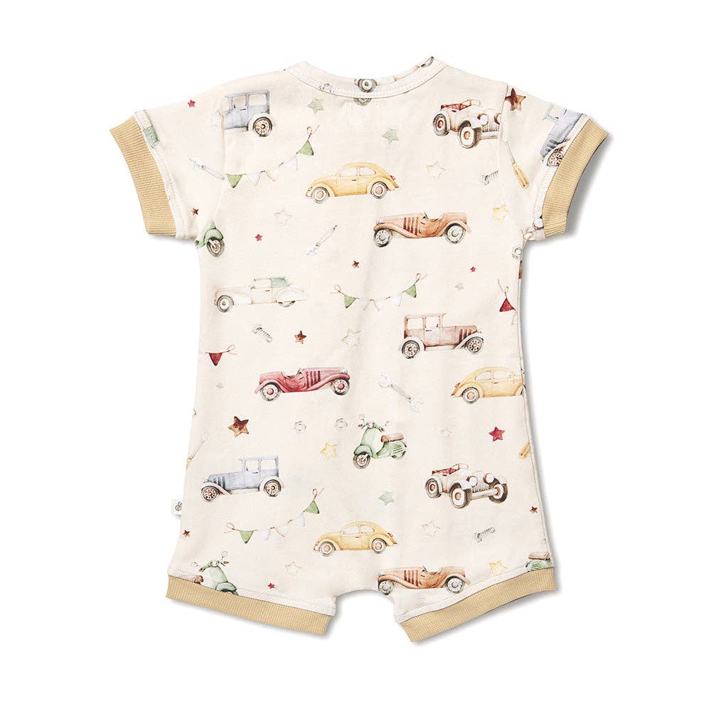 Vintage Cars Organic Snuggle Shortie