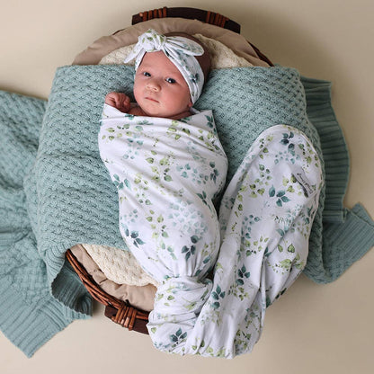 Eden Organic Jersey Wrap & Topknot Set
