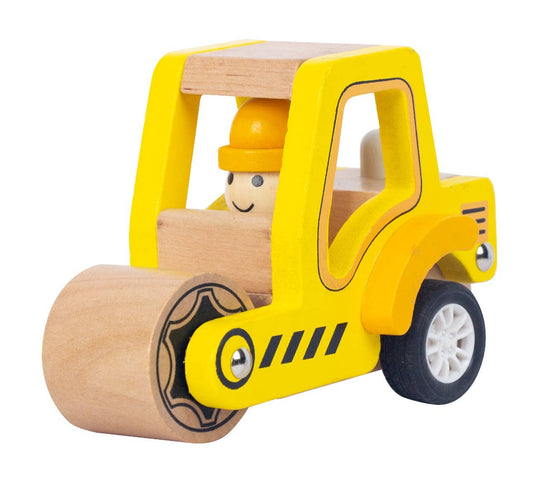 Wooden Pullback Road Roller