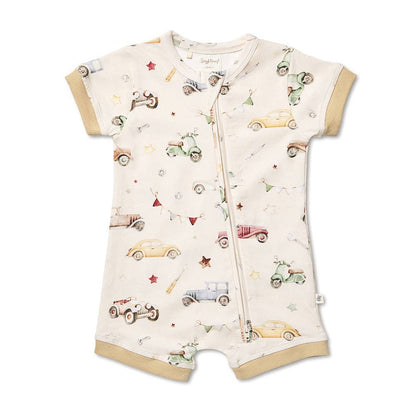 Vintage Cars Organic Snuggle Shortie
