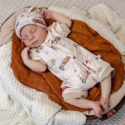 Vintage Cars Organic Snuggle Shortie