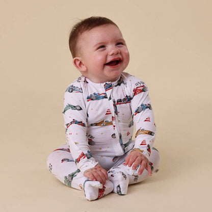 Little Racers Organic Snugglesuit Convertible Romper
