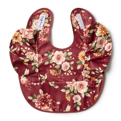 Floral Flutter Frill Snuggle Bib