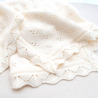 Bamboo/Cotton Heirloom Baby Blanket: Sand