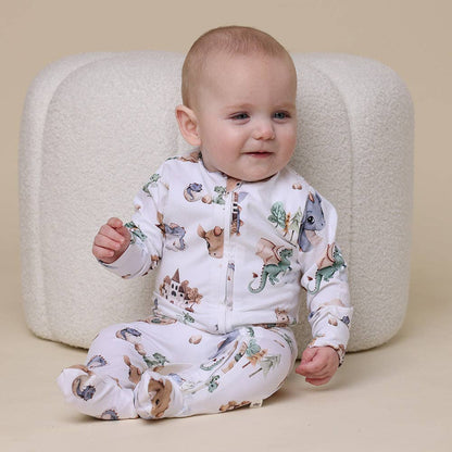 Dragon Organic Snuggle Sleepsuit Zip Footie