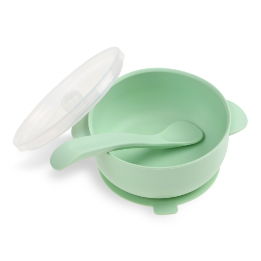 Silicone Suction Bowl & Spoon - Various Colours