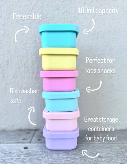 Silicone Snack Pods - 2 Pack (mixed colours)