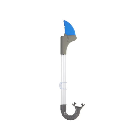 Shark Bite Blue Grey Fin Snorkel: Misty Blue/Grey (SHARKSNORK8)